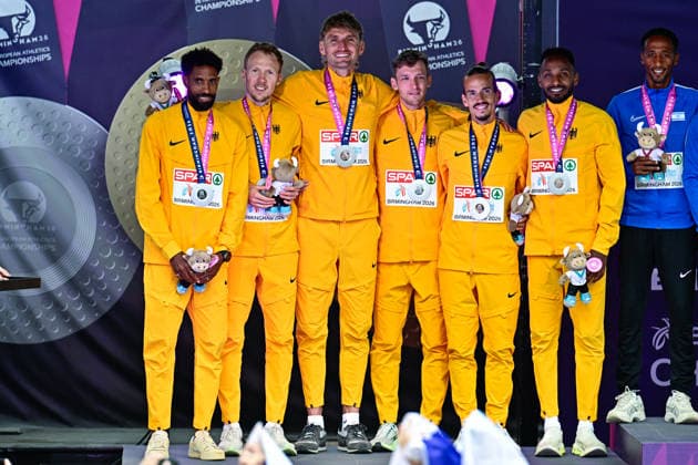 Athletics, European Championships in Birmingham, marathon, team, Germany wins silver
