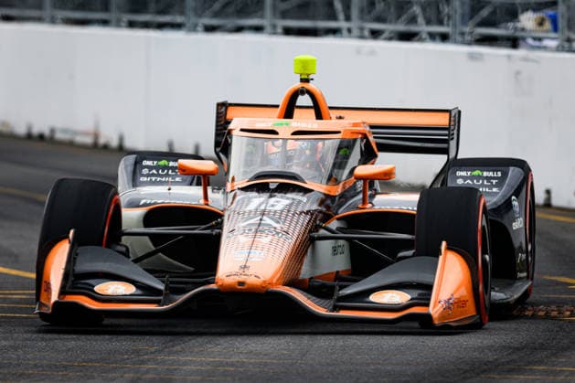 MARKHAM, ON - AUGUST 16: Romain Grosjean of Dale Coyne Racing (18) drives along the main straight during the NTT IndyCar, Indy Car, IRL, USA Series Ontario Honda Dealers Indy at Markham on August 16, 2026 in Markham, Ontario. (Photo by Julian Avram Icon Sportswire) AUTO: AUG 16 NTT IndyCar Series Ontario Honda Dealers Indy at Markham EDITORIAL USE ONLY Icon2608160002