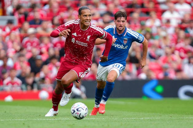 Liverpool v Como 1907, Pre-Season Friendly Virgil van Dijk of Liverpool in action during the Liverpool v Como 1907 Pre-Season Friendly match at Anfield, Liverpool, England on 16 August 2026 Credit: Luke Williams Every Second Media Editorial use only. All images are copyright Every Second Media Limited. No images may be reproduced without prior permission. Copyright: xIMAGO EveryxSecondxMediax ESM-2093-0039 LukexWilliamsx xEveryxSecondxMediax
