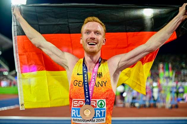 Frederik RUPPERT (Germany, LAV Stadtwerke Tuebingen, 3000m STEEPLECHASE Men) GBR, European Athletics Championships, Athletics, 16.08.2026, GBR, European Athletics Championships, Athletics, 16.08.2026, Birmingham *** Frederik RUPPERT, Germany, LAV Stadtwerke Tübingen, 3,000-meter steeplechase, Men, GBR, European Athletics Championships, Track and Field, August 16, 2026, GBR, European Athletics Championships, Track and Field, August 16, 2026, Birmingham Copyright: xEibnerxPressefoto JanxPapenfussx EP_JPS