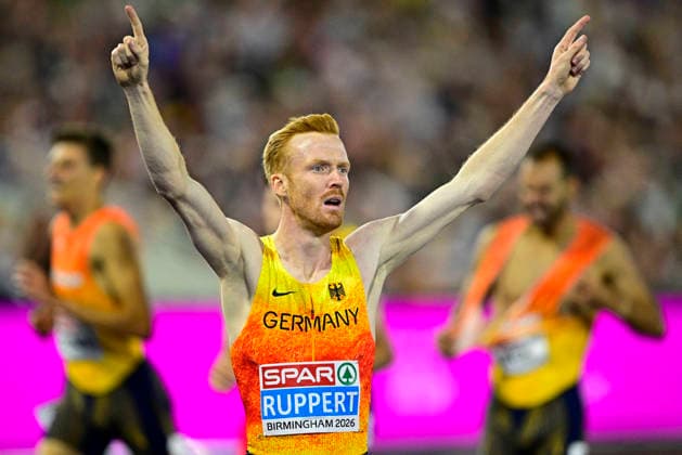 Frederik RUPPERT (Germany, LAV Stadtwerke Tuebingen, 3000m STEEPLECHASE Men) GBR, European Athletics Championships, Athletics, 16.08.2026, GBR, European Athletics Championships, Athletics, 16.08.2026, Birmingham *** Frederik RUPPERT, Germany, LAV Stadtwerke Tübingen, 3,000-meter steeplechase, Men, GBR, European Athletics Championships, Track and Field, August 16, 2026, GBR, European Athletics Championships, Track and Field, August 16, 2026, Birmingham Copyright: xEibnerxPressefoto JanxPapenfussx EP_JPS