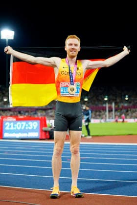 BIRMINGHAM, GREAT BRITAIN - AUGUST 16, 2026 : European champion over 3000m steeplechase: Frederik RUPPERT (GER Germany) during the European Athletics Championships at Alexander Stadium on August 16, 2026 in Birmingham, Great Britain. Great Britain Copyright: xLeahxKohringx