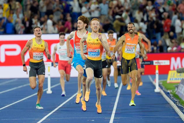 BIRMINGHAM, GREAT BRITAIN - AUGUST 16, 2026 : European champion over 3000m steeplechase: Frederik RUPPERT (GER Germany) during the European Athletics Championships at Alexander Stadium on August 16, 2026 in Birmingham, Great Britain. Great Britain Copyright: xLeahxKohringx