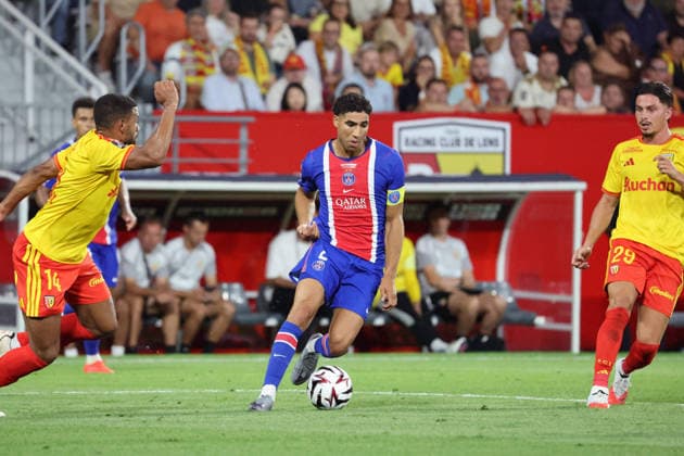 FOOTBALL : RC Lens vs Paris Saint-Germain - TrophÃ e des Champions - 16 08 2026 Achraf HAKIMI (PSG) lors du match RC Lens vs Paris Saint-Germain, TrophÃ e des Champions, stade Bollaert-Delelis, le 16 aoÃ»t 2026 - photo Laurent Sanson PsnewZ  Copyright: xLaurentxSANSONx xPsnewZx