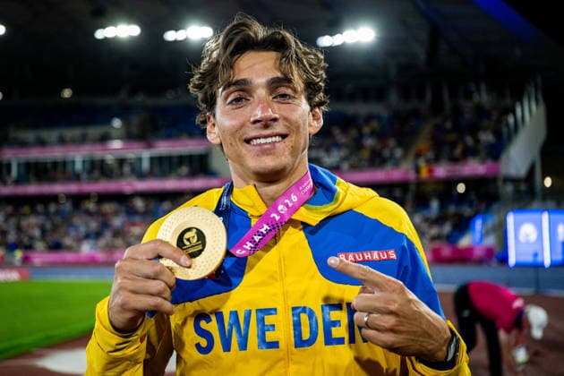 260816 Armand Duplantis of Sweden celebrates after men s pole vault final during day 7 of the 2026 European Athletics Championships on August 16, 2026 in Birmingham. Photo: Mathias Bergeld BILDBYRAN kod MB MT1072 friidrott athletics friidrett friidrotts-em em friidretts-em 2026 european athletics championships 7 bbeng jubel *** 260816 Armand Duplantis of Sweden celebrates after the men’s pole vault final on day 7 of the 2026 European Athletics Championships on August 16, 2026 in Birmingham. Photo by Mathias Bergeld, BILDBYRAN, code MB MT1072. track and field, athletics, friidrett, friidrotts EM, 2026 European Athletics Championships, Day 7, celebration  Copyright: MATHIASxBERGELD BB260816MB143
