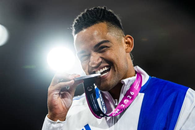 260816 Emmanouil Karalis of Greece celebrates after men s pole vault final during day 7 of the 2026 European Athletics Championships on August 16, 2026 in Birmingham. Photo: Mathias Bergeld BILDBYRAN kod MB MT1072 friidrott athletics friidrett friidrotts-em em friidretts-em 2026 european athletics championships 7 bbeng jubel *** August 16, 2026: Emmanouil Karalis of Greece celebrates after the men’s pole vault final on Day 7 of the 2026 European Athletics Championships on August 16, 2026 in Birmingham. Photo by Mathias Bergeld. BILDBYRAN code MB MT1072. track and field, athletics, friidrett, friidrotts em, em, friidretts em 2026, European Athletics Championships, 7, bbeng, celebration  Copyright: MATHIASxBERGELD BB260816MB157