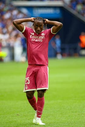 16.08.2026, GER, Fussball, Herren, Testspiel, Saison 2026 2027, FC Schalke 04 - Real Madrid CF Yan Diomande (RMA) gestikuliert, Gestik *** August 16, 2026, GER, Soccer, Men s, Friendly, 2026–2027 Season, FC Schalke 04 vs. Real Madrid CF, Yan Diomande (RMA) gesturing, gestures Copyright: xSvenxHanischx