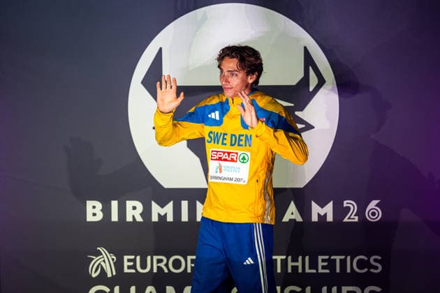 260816 Armand Duplantis of Sweden at the medal ceremony after men s pole vault final during day 7 of the 2026 European Athletics Championships on August 16, 2026 in Birmingham. Photo: Mathias Bergeld BILDBYRAN kod MB MT1072 friidrott athletics friidrett friidrotts-em em friidretts-em 2026 european athletics championships 7 bbeng *** August 16, 2026: Armand Duplantis of Sweden at the medal ceremony following the men’s pole vault final on Day 7 of the 2026 European Athletics Championships on August 16, 2026 in Birmingham. Photo by Mathias Bergeld, BILDBYRAN, code MB MT1072. track and field, athletics, friidrett, friidrotts EM, 2026 European Athletics Championships, Day 7  Copyright: MATHIASxBERGELD BB260816MB166