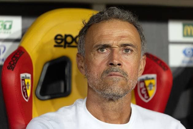RC Lens vs PSG football match - Lens PSG s coach Luis Enrique during the French Super Cup (Trophee des Champions) football match between RC Lens and Paris Saint-Germain (PSG) at the Stade Bollaert-Delelis in Lens, northern France on August 16, 2026. Photo by Raphael Lafargue ABACAPRESS.COM Lens France  Copyright: xLafarguexRaphael ABACAx