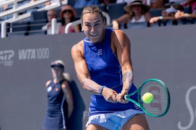 August 16, 2026, Mason, Ohio, U.S: Aryna Sabalenka (BLR) hits a two-handed backhand during SundayÃ¢â‚¬â ¢s second round of the Cincinnati Open at the Lindner Family Tennis Center , Mason, Oh. Mason U.S - ZUMAs304 20260816_zaf_s304_077 Copyright: xScottxStuartx