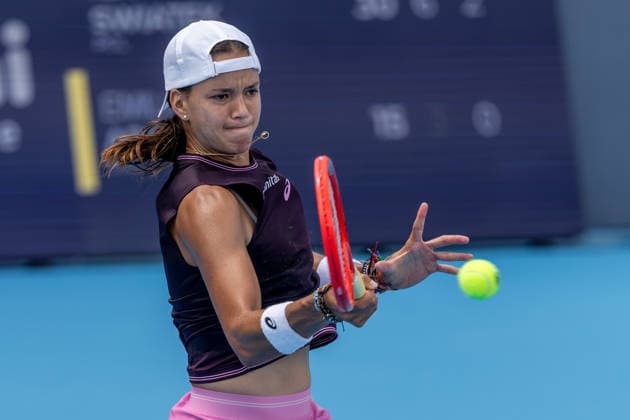 August 16, 2026, Mason, Ohio, U.S: Emiliana Arango (COL) hits a forehand shot during SundayÃ¢â‚¬â ¢s second round of the Cincinnati Open at the Lindner Family Tennis Center , Mason, Oh. Tennis 2026 - Cincinnati Open WTA, Tennis Damen  - ZUMAs304 20260816_zaf_s304_091 Copyright: xScottxStuartx