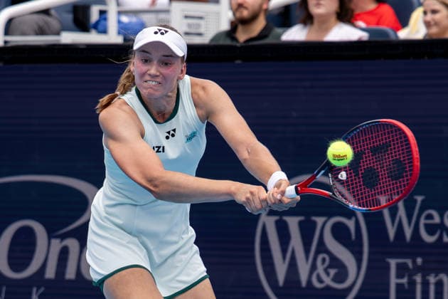 August 16, 2026, Mason, Ohio, U.S: Elena Rybakina (KAZ) hits a two-handed backhand during SundayÃ¢â‚¬â ¢s second round of the Cincinnati Open at the Lindner Family Tennis Center , Mason, Oh. Tennis 2026 - Cincinnati Open WTA, Tennis Damen  - ZUMAs304 20260816_zaf_s304_145 Copyright: xScottxStuartx