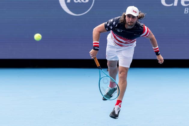 August 16, 2026, Mason, Ohio, U.S: Marco Trungelliti (ARG) serves during SundayÃ¢â‚¬â ¢s second round of the Cincinnati Open at the Lindner Family Tennis Center , Mason, Oh. Mason U.S - ZUMAs304 20260816_zaf_s304_183 Copyright: xScottxStuartx