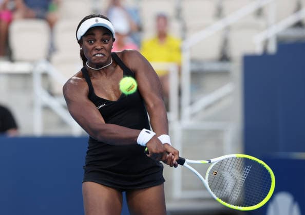 August 16, 2026, Mason, Ohio, USA: SLOANE STEPHENS of USA during the match against A. Potapova of Austria in the second round of tennis tournament WTA, Tennis Damen 1000 Cincinnati Open in Mason, USA. Stephens won 6:2, 6:4. Mason USA - ZUMAc278 20260816_zsp_c278_080 Copyright: xMarcinxCholewinskix