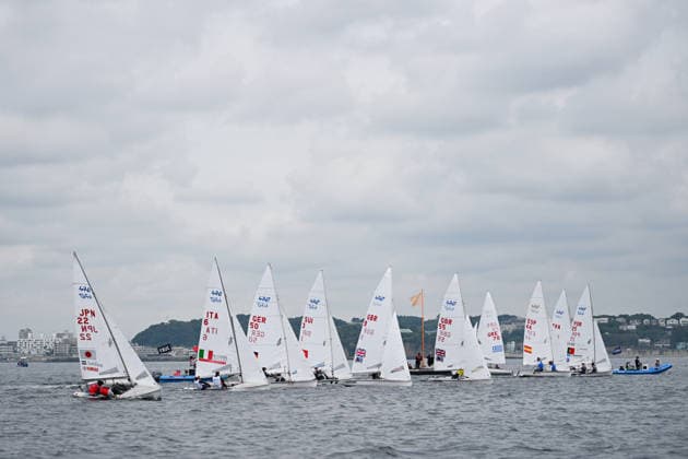 Start General view, AUGUST 17, 2026 - Sailing : 2026 470 Class World Championship, WM, Weltmeisterschaft Mixed 470 Seriesat Enoshima Yacht Harbour in Kanagawa, Japan. Noxthirdxpartyxsales  aflo_341219443 KenjiroxMatsuox