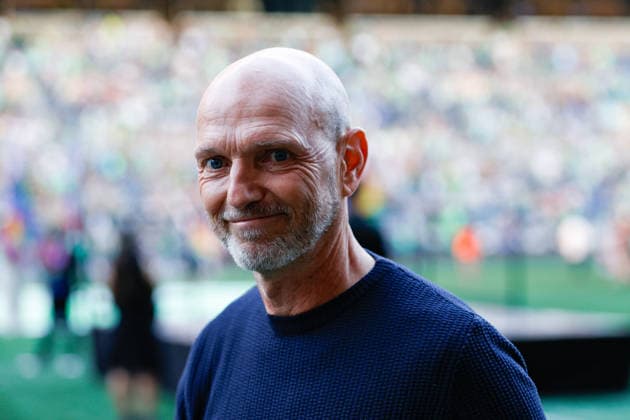 SEATTLE, WA - AUGUST 16: Head coach Jesper Sorensen looks on before a game between the Vancouver Whitecaps and Seattle Sounders on August 16, 2026 at Lumen Field in Seattle, Washington. (Photo by Henry Rodenburg Icon Sportswire) SOCCER: AUG 16 MLS, Fussball Herren, USA Seattle Sounders FC vs Vancouver Whitecaps FC EDITORIAL USE ONLY Icon26081602