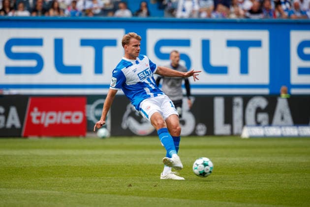 Florian Carstens (Rostock) ; GER, FC Hansa Rostock vs. SV Waldhof Mannheim, Fußball, Männer, 3.Liga, 02.Spieltag, Spielzeit 2026 2027, 16.08.2026 Rostock Ostseestadion Mecklenburg - Vorpommern Deutschland *** Florian Carstens Rostock GER, FC Hansa Rostock vs. SV Waldhof Mannheim, Soccer, Men, 3rd Division, Matchday 2, 2026–2027 Season, August 16, 2026, Rostock Ostseestadion, Mecklenburg-Western Pomerania, Germany