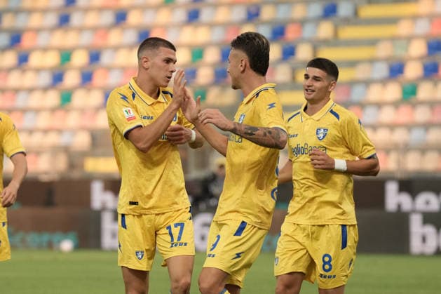 SOCCER - Coppa Italia - Frosinone Calcio vs. SS Juve Stabia Photo by IPA ABACAPRESS.COM87565376 - Kvernadze Kevin (17) of Frosinone Calcio celebrates after scoring a goal during the Round of 32 of the 2026 27 Coppa Italia between Frosinone Calcio and SS Juve Stabia on August 16, 2023, at the Benito Stirpe Stadium (Frosinone), Italy Frosinone Italy  Copyright: xIPAxSport ABACAx