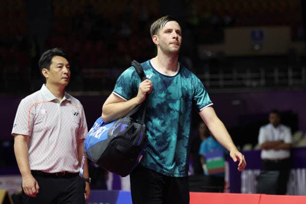 Paul Reynolds of Ireland during the BWF World Championships 2026 at Indira Gandhi Indoor Stadium, in New Delhi on August 17, 2026. New Delhi India Copyright: xAnshumanxAkashx