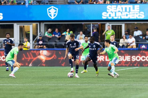 Thomas Müller seen during MLS, Fussball Herren, USA game between teams of Seattle Sounders and Vancouver Whitecaps (Gael Amador Ball Raw Images) Seattle Lumen Field USA Copyright: xGaelxAmadorx Sounders_vs_Whitecaps0070
