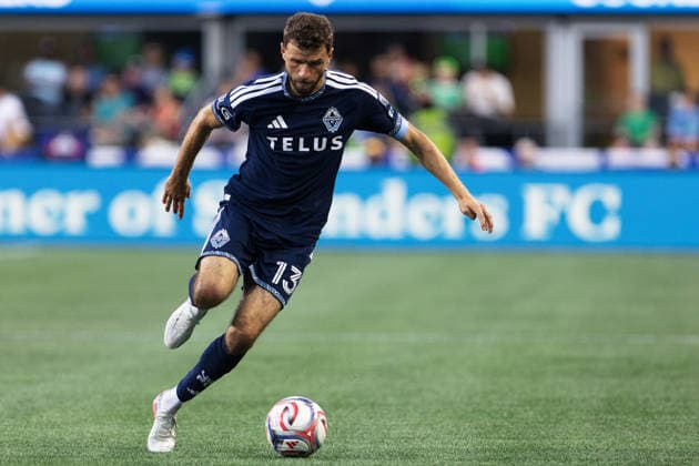 Thomas Müller seen during MLS, Fussball Herren, USA game between teams of Seattle Sounders and Vancouver Whitecaps (Gael Amador Ball Raw Images) Seattle Lumen Field USA Copyright: xGaelxAmadorx Sounders_vs_Whitecaps0085