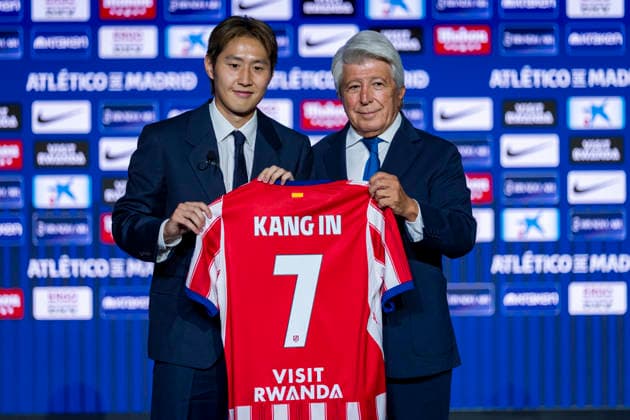 Football, Spain: Atlético Madrid present new signing Kang-In Lee