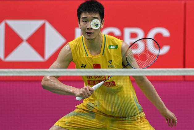 (260817) -- NEW DELHI, Aug. 17, 2026 -- China s Li Shifeng competes during the men s singles round of 64 match against Dmitriy Panarin of Kazakhstan at BWF World Championships in New Delhi, Aug. 17, 2026. ) (SP)INDIA-NEW DELHI-BADMINTON-BWF WORLD CHAMPIONSHIPS-MEN S SINGLES JavedxDar 