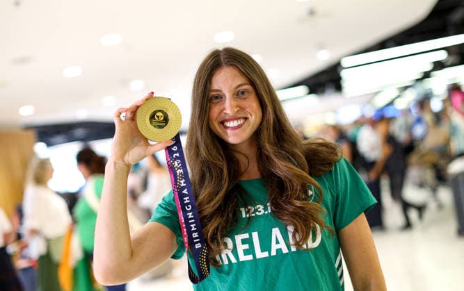 Athletics, European Championships in Birmingham, reception in Dublin for European heptathlon champion Kate O’Connor