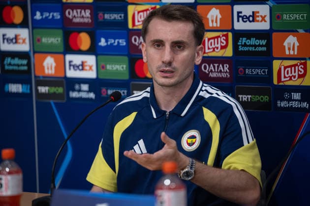 Ahead of Fenerbahce v Olympique Lyonnais - UEFA Champions League??????? ISTANBUL, TURKIYE - AUGUST 17: Kerem Akturkoglu of Fenerbahce speaks during a press conference, PK, Pressekonferenz at the Can Bartu Training Facilities ahead of UEFA Champions League playoff first-leg match against French side Olympique Lyonnais in Istanbul, Turkiye on August 17, 2026. Celal Gunes Anadolu Istanbul Turkey. Editorial use only. Please get in touch for any other usage.  Copyright: x2026xAnadoluxCelalxGunesx