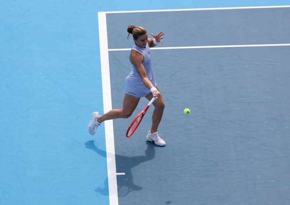 August 17, 2026, Mason, Ohio, USA: MARIA SAKKARI of Greece during the match against I. Swiatek of Poland in the third round of tennis tournament WTA, Tennis Damen 1000 Cincinnati Open in Mason, USA. Mason USA - ZUMAc278 20260817_zsp_c278_003 Copyright: xMarcinxCholewinskix