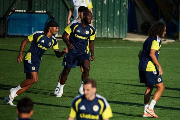 Football, Champions League qualifiers, Fenerbahçe Istanbul, training session with Romelu Lukaku