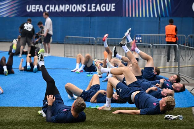 Football, Champions League qualifiers, Dinamo Zagreb, training