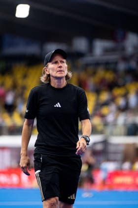 17.08.2026, BEL, Hockey, Frauen, FIH Weltmeisterschaft, Länderspiel, Deutschland vs Argentinien Janneke Schopman ( Deutschland, Trainerin ), Wavre Belfius Arena Wallonisch-Brabant Belgien *** August 17, 2026, BEL, Hockey, Women s, FIH World Championship, International Match, Germany vs. Argentina Janneke Schopman, Germany, Coach, Wavre Belfius Arena, Walloon Brabant, Belgium Copyright: xNordphoto Memmlerx