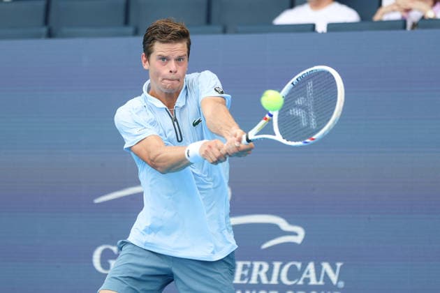 MASON, OHIO - AUGUST 17: Alexander Blockx of Belgium hits a backhand during day seven of the Cincinnati Open at the Lindner Family Tennis Center on August 17, 2026 in Mason, Ohio.  Copyright: xShainaxBenhiyoun SPPx Sportspressphoto_SPR210235