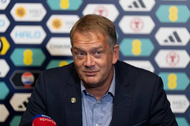 SFA Chief Executive Ian Maxwell. New Scotland Manager Sebastien Pocognoli press conference, PK, Pressekonferenz Football, Barclays Hampden Stadium, Glasgow, Scotland, UK - 17 Aug 2026Glasgow Barclays Hampden Scotland United Kingdom  Copyright: xStuartxWallace Shutterstockx 17103705aq