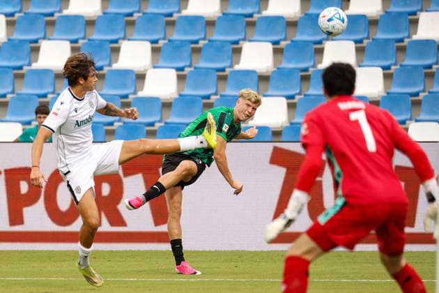 IPA87579839 - Josh Doig (Sassuolo) during the 2026–2027 Frecciarossa Italian Cup soccer match between Sassuolo and Cesena at the Mapei Stadium in Reggio Emilia, Italy, on August 17, 2026, during the match between US Sassuolo and Cesena FC, an Italian Coppa Italia soccer match in Reggio Emilia, Italy, on August 17, 2026  Copyright: xLucaxDiliberto IPAxSportx xx 87579839