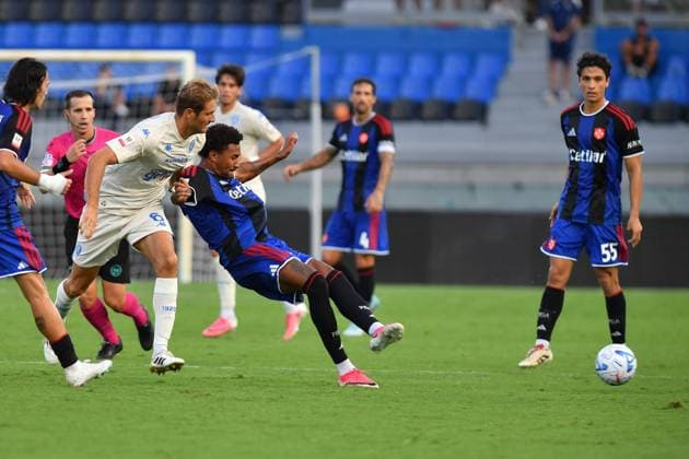 IPA87581212 - Henrik Wendel Meister (Pisa) with Simone Romagnoli (Empoli) during the Pisa SC vs. Empoli FC Coppa Italia soccer match in Pisa, Italy, on August 17, 2026  Copyright: xGabrielexMasotti IPAxSportx xx 87581212