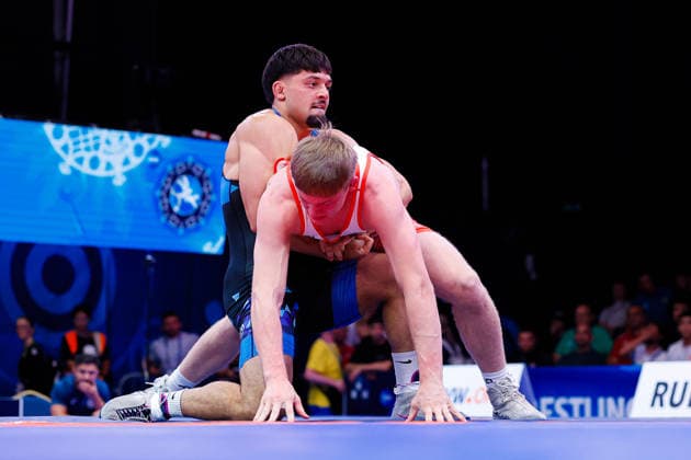 U20 World Championships 87kg GR - Aidan Timothy Squier (USA) df. Gabriel Eduardo Stan (ROU) *** U20 World Championships, 87 kg Greco-Roman: Aidan Timothy Squier (USA) defeated Gabriel Eduardo Stan (ROU) Copyright: xKostadinxAndonovx
