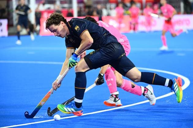 Germany v Belgium - FIH Hockey World Cup 2026 WAVRE, BELGIUM - AUGUST 17 : Foubert Victor of Belgium during the FIH Hockey World Cup 2026 M12 first phase group pool B match between Germany and Belgium on August 17, 2026 in Wavre, Belgium, 17 08 2026 Wavre Belgium  Copyright: xVincentxKalutx