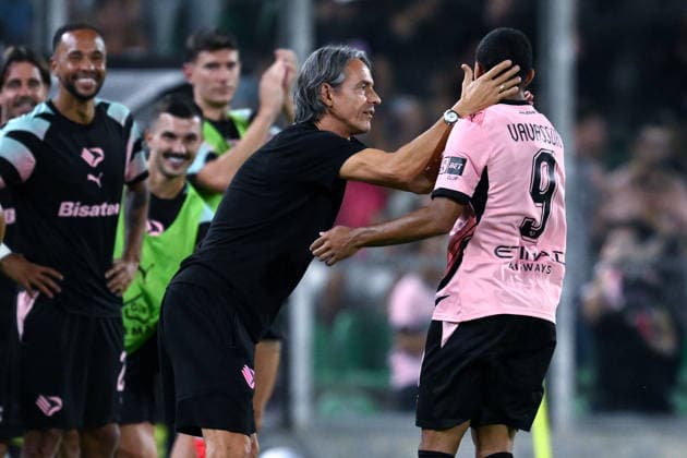 Ci Palermo 17 08 2026 - Coppa Italia Palermo-Lecce foto Carmelo Imbesi Image nella foto: Dominic Vavassori-Filippo Inzaghi 
