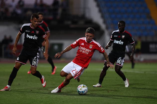 August 17, 2026, Rio Maior, Santarem, Portugal: GIANLUCA PRESTIANNI of Lisboa Benfica seen in action during the Liga Portugal Betclic 26 27 match between SL Benfica and Casa Pia AC at Estadio Municipal de Rio Maior on August 17 2026, in Rio Maior, Portugal. Rio Maior Portugal - ZUMAa269 20260817_zsp_a269_022 Copyright: xSandroxAlemaox