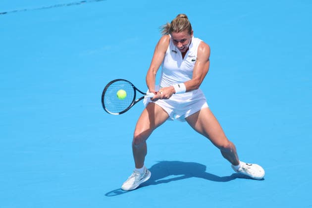 August 17, 2026, Mason, Oh, USA: Cincinnati Open Tennis 2026 - Maja Chwalinska hits a ball against Diana Shnaider. 2026 08 17. ZUMAPress Mason USA - ZUMAn24_ 20260817_zaf_n24_141 Copyright: xWallyxNellx