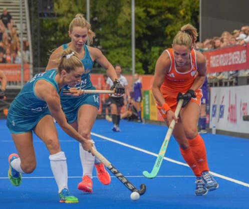 Pien Sanders (11 Netherlands Hockey Team) during the FIH World Cup game between Australia and Netherlands at Wagener stadion, Amstelveen, Netherlands.  Copyright: xArnexvanxderxBenx xSPPx Sportspressphoto_SPR210381