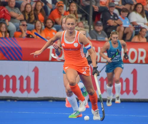 Marijn Veen (19 Netherlands Hockey Team) (C) during the FIH World Cup game between Australia and Netherlands at Wagener stadion, Amstelveen, Netherlands.  Copyright: xArnexvanxderxBenx xSPPx Sportspressphoto_SPR210382