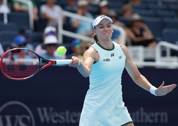 August 17, 2026, Mason, Ohio, USA: ELENA RYBAKINA of Kazakhstan during the match against M. Frech of Poland in the third round of tennis tournament WTA, Tennis Damen 1000 Cincinnati Open in Mason, USA. Mason USA - ZUMAc278 20260817_zsp_c278_020 Copyright: xMarcinxCholewinskix