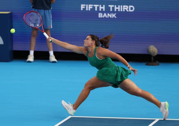 August 17, 2026, Mason, Ohio, USA: EMMA NAVARRO of USA during the match against J. Pegula of USA in the third round of tennis tournament WTA, Tennis Damen 1000 Cincinnati Open in Mason, USA. Mason USA - ZUMAc278 20260817_zsp_c278_036 Copyright: xMarcinxCholewinskix
