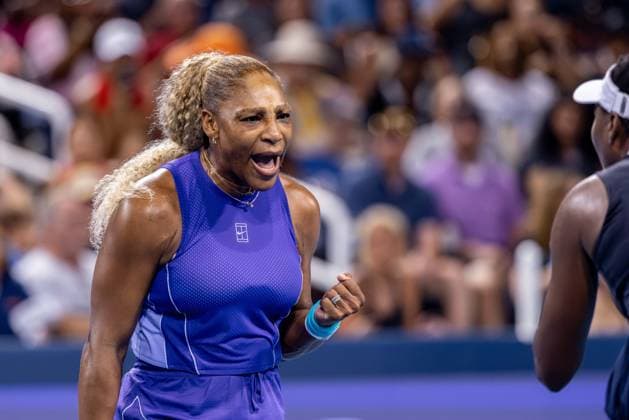 August 17, 2026, Mason, Ohio, U.S: Serena Williams (USA) reacts after winning the second set during MondayÃ¢â‚¬â ¢s first round doubles match at the Cincinnati Open at the Lindner Family Tennis Center , Mason, Oh. Mason U.S - ZUMAs304 20260817_zaf_s304_033 Copyright: xScottxStuartx