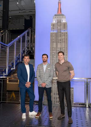 August 17, 2026, New York, New York, USA: WILL BUXTON, KYLE KIRKWOOD and JOSEF NEWGARDEN light the Empire State Building in New York to celebrate the Freedom 250 Grand Prix. 17 August 2026 New York USA - ZUMAa265 0864332152st Copyright: xEricxAcquayex