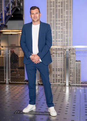 August 17, 2026, New York, New York, USA: WILL BUXTON lights the Empire State Building in New York to celebrate the Freedom 250 Grand Prix. 17 August 2026 New York USA - ZUMAa265 0864332251st Copyright: xEricxAcquayex