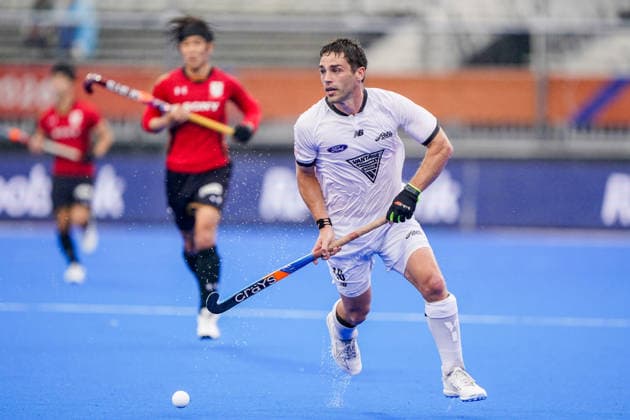 2026-08-18 Japan v New Zealand - FIH Hockey World Cup AMSTELVEEN, NETHERLANDS - AUGUST 18: Aidan Sarikaya of New Zealand during the FIH Hockey World Cup match between Japan and New Zealand at Wagener Stadion on August 18, 2026 in Amstelveen, Netherlands. Amstelveen Wagener Stadion Netherlands Content not available for redistribution in The Netherlands directly or indirectly through any third parties. Copyright: xAndrexWeeningx